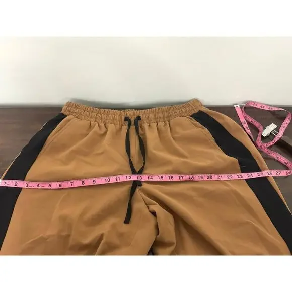 Lane Bryant Straight Leg Pants Camel/Tan with Black Side Stripes — Size 16 - Picture 10 of 10